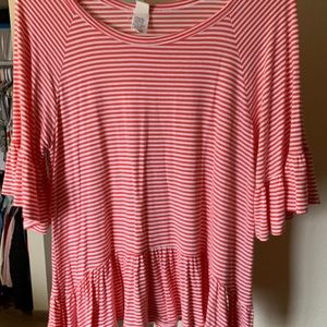 Pink Striped Blouse